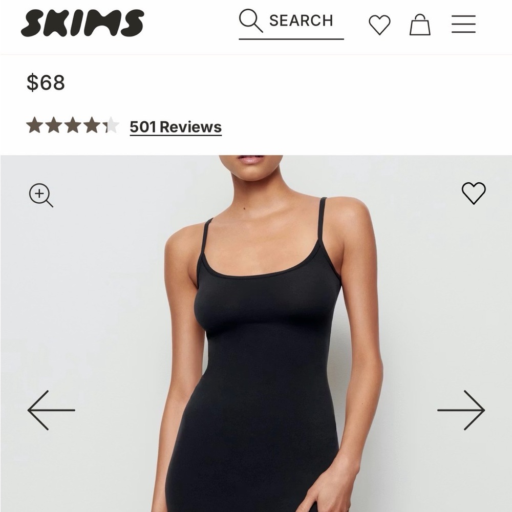 SKIMS Elegant Black Slip Dress